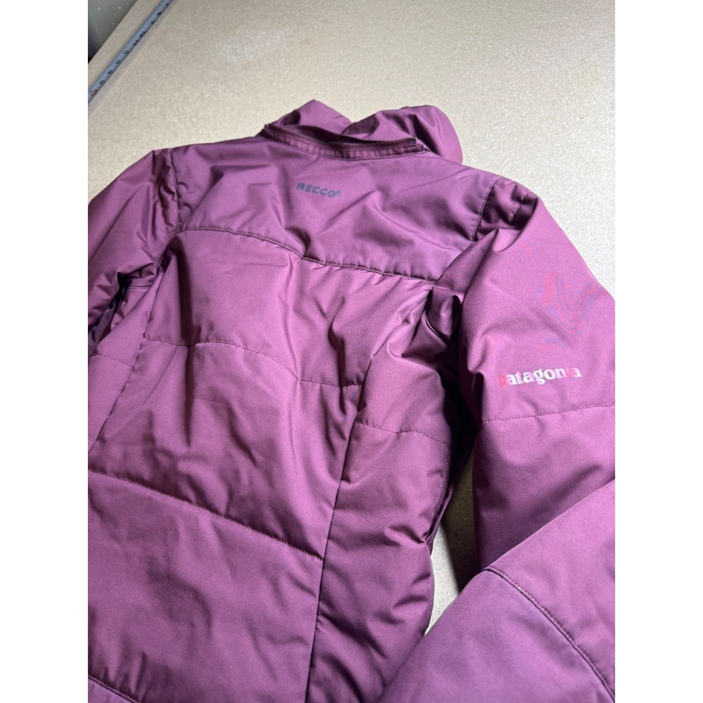 Patagonia Womens RECCO Insulated Ski Jacket Plum Purple Powder Skirt Small